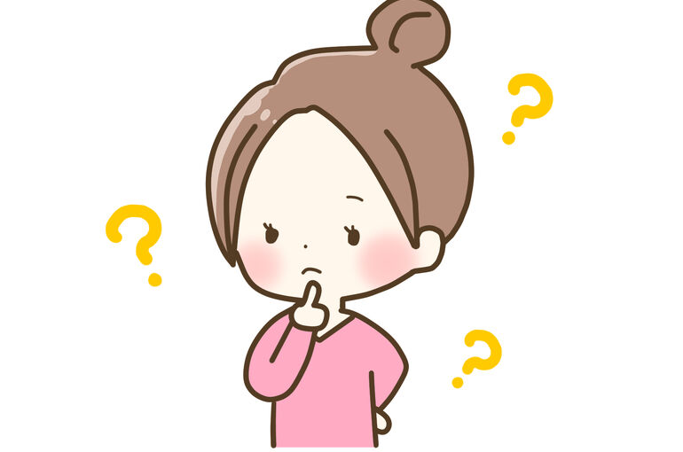 疑問を感じる女性のイラスト