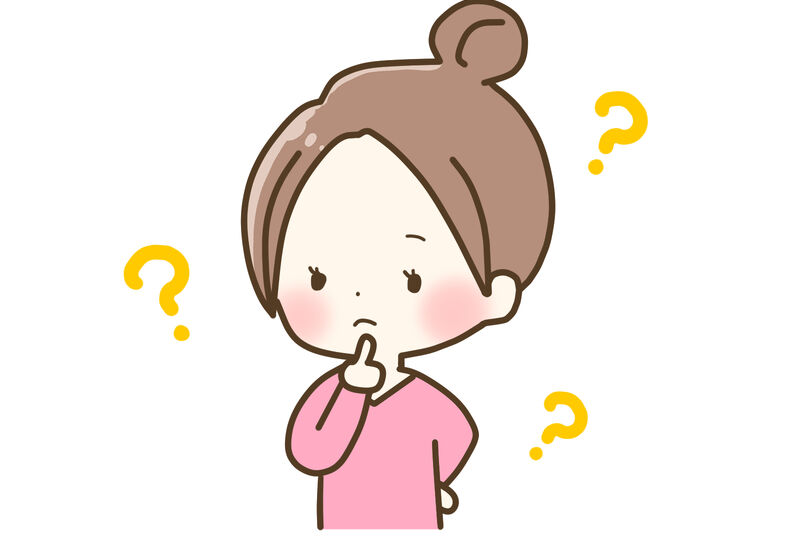疑問を感じる女性のイラスト